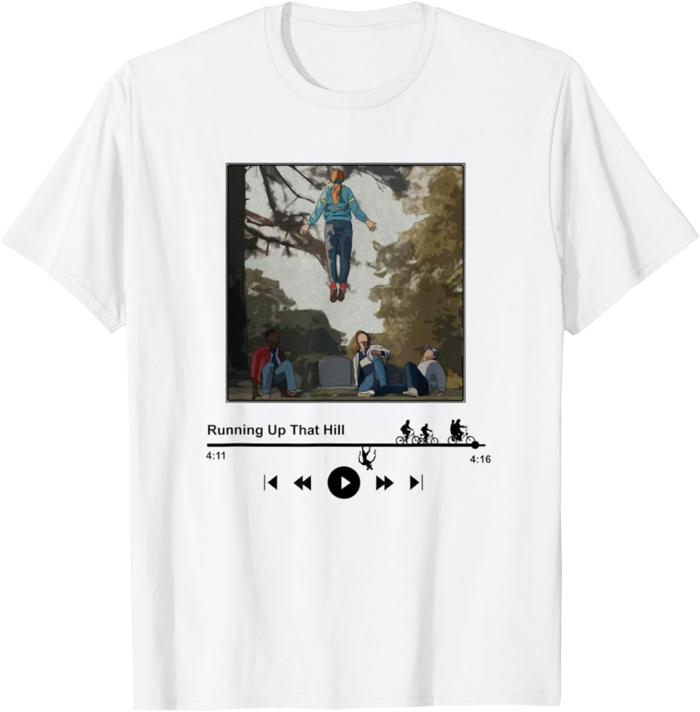 Running Up That Hill T-Shirt - T-Shirt | White