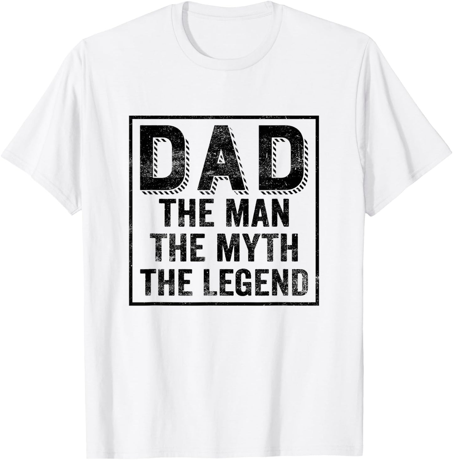 Dad Man Myth Legend - Fathers Day Daddy Best Dad T-Shirt - T-Shirt | White