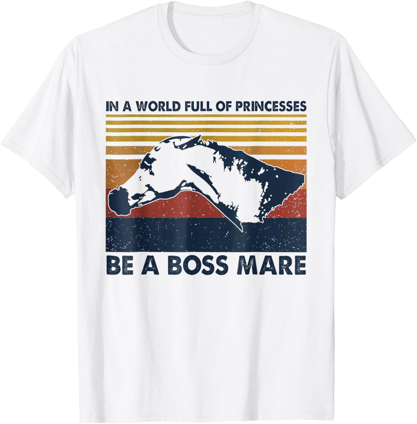 Boss Mare Equestrian Themed Gifts for Horse Lovers T-Shirt - T-Shirt | White