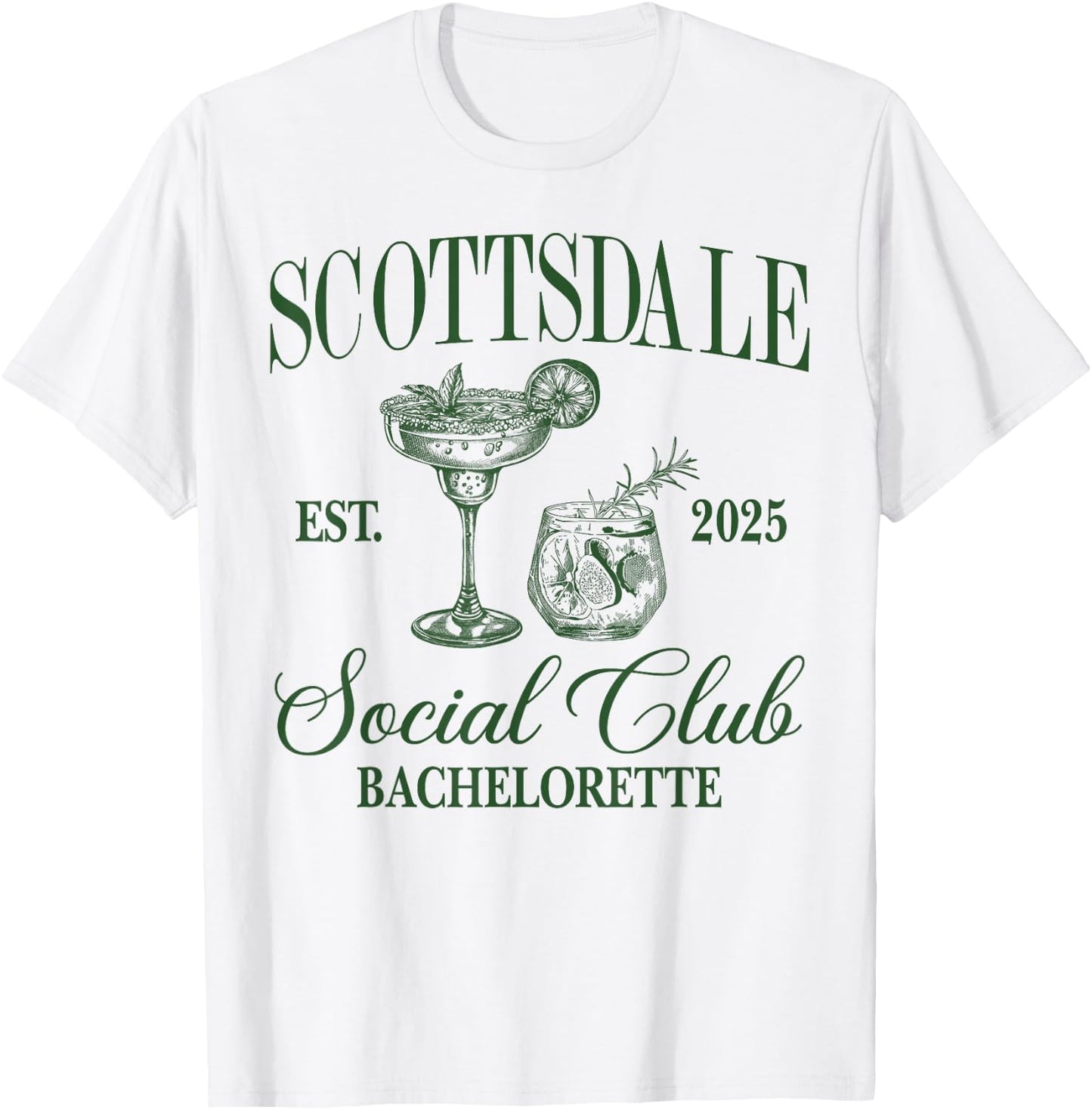 Scottsdale Social Club Desert Bachelorette 2025 Team Bride T-Shirt - T-Shirt | White