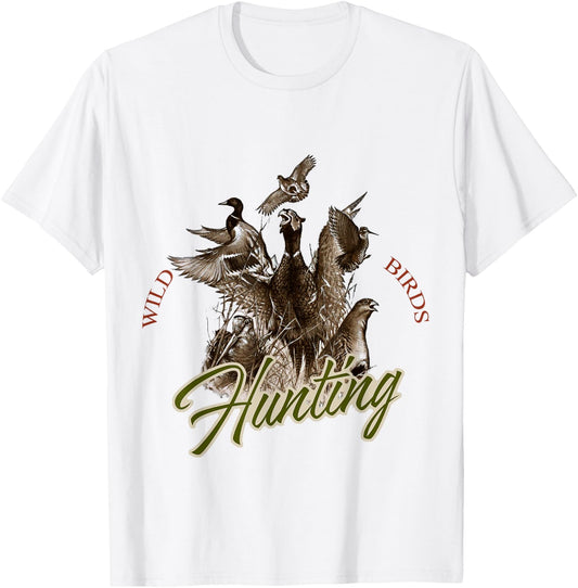 Wild Bird t shirt Wildlife Hunting T-Shirt - T-Shirt | White