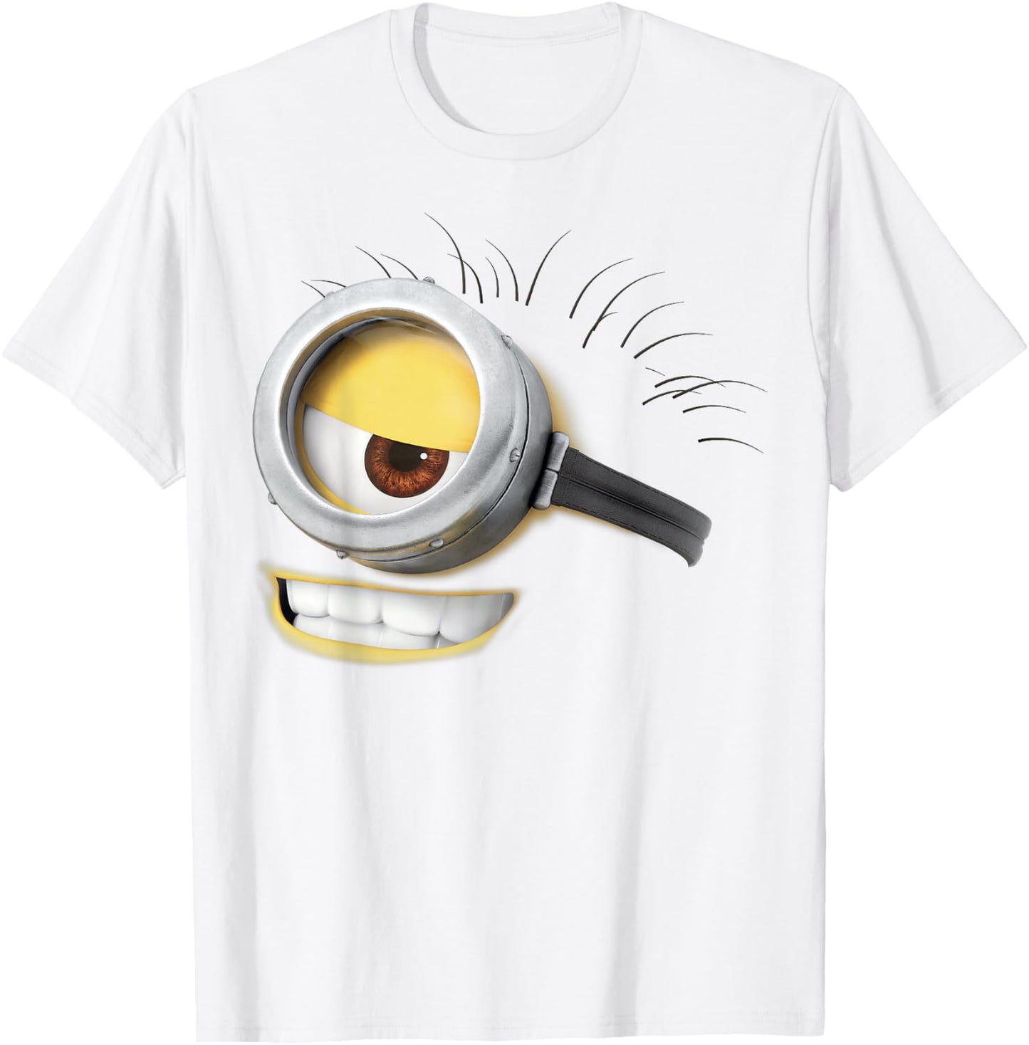 Despicable Me Minions Carl Smirk Face Graphic T-Shirt - T-Shirt | White