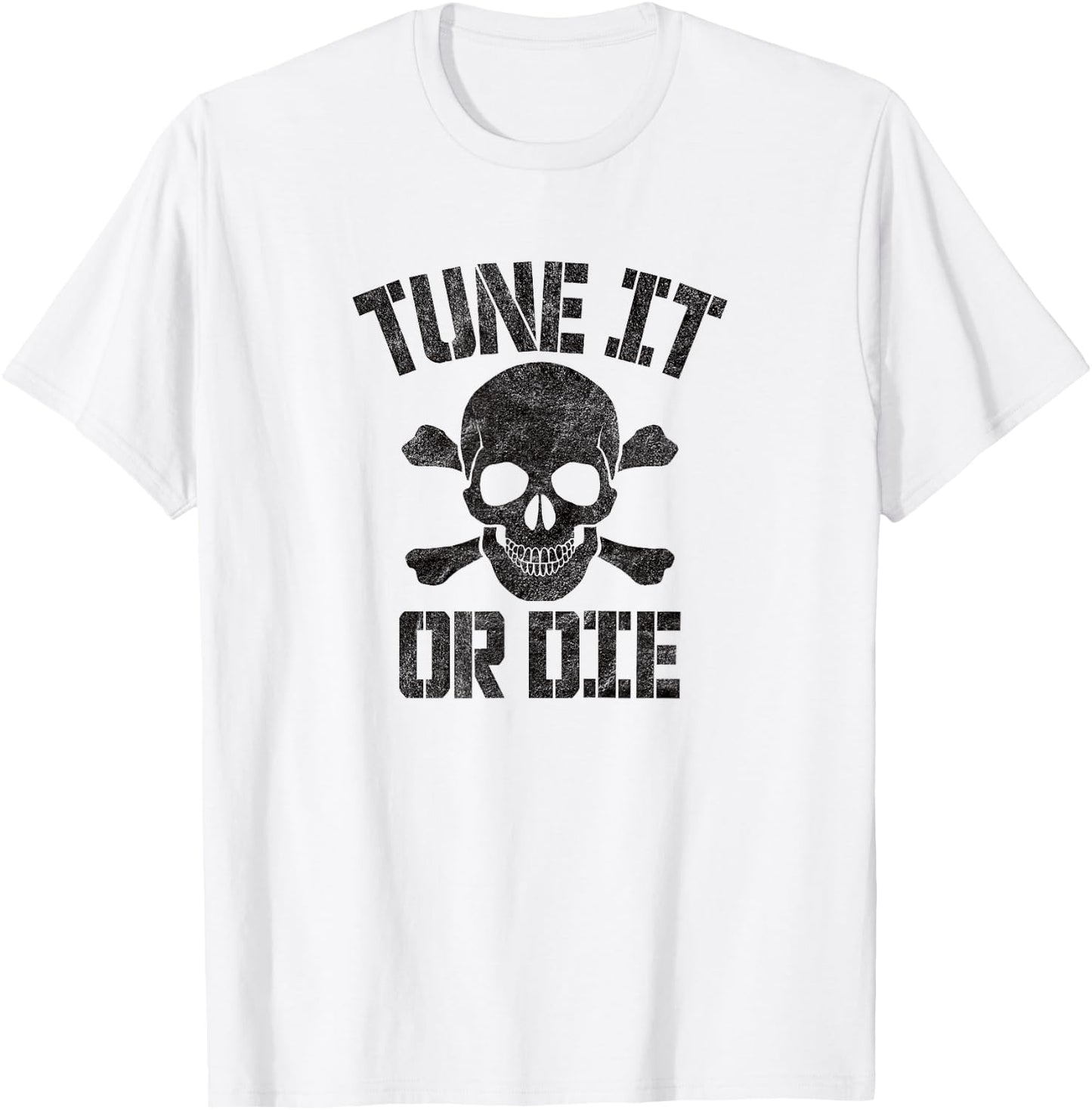 TUNE IT OR DIE - retro vintage rock & roll guitar bass T-Shirt - T-Shirt | White