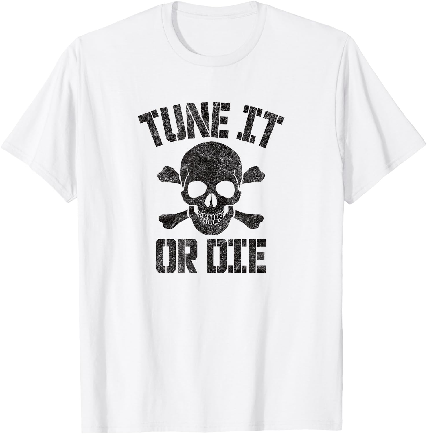 TUNE IT OR DIE - retro vintage rock & roll guitar bass T-Shirt - T-Shirt | White