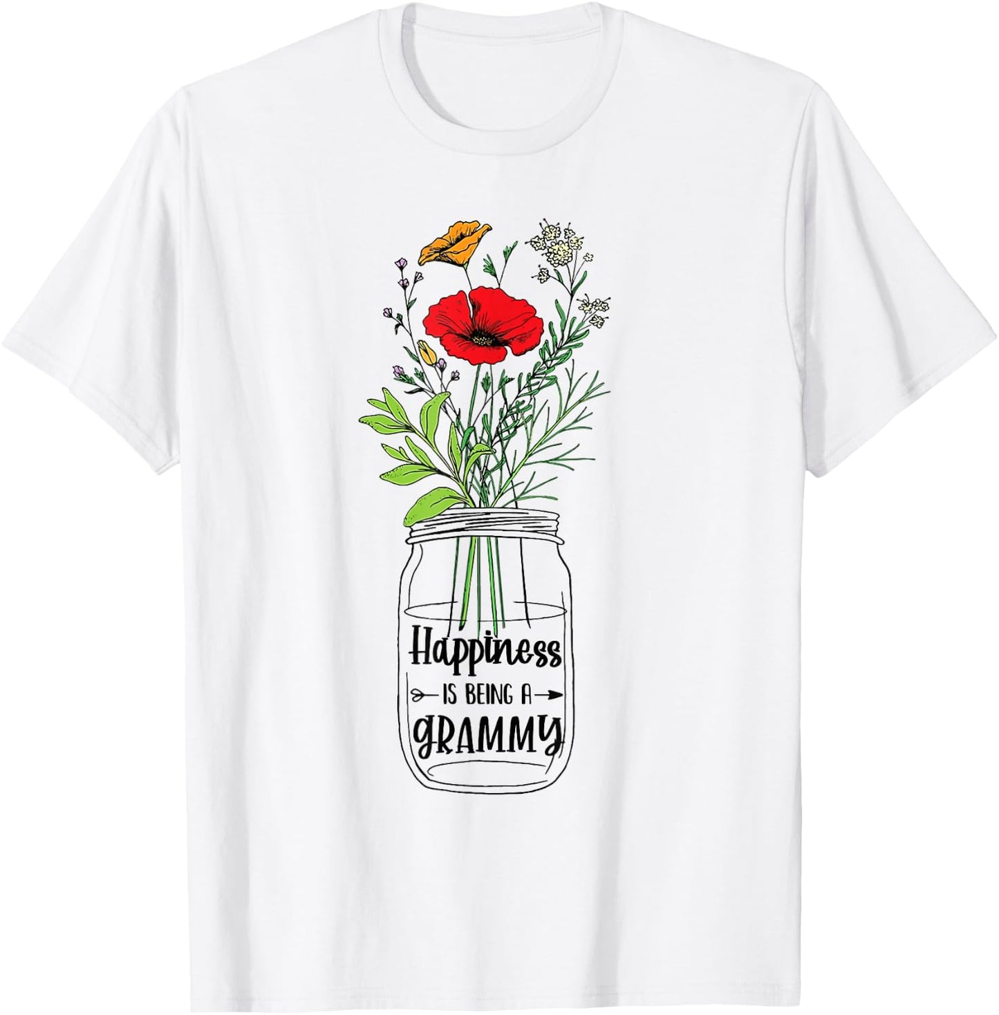 Happiness is being a Grammy Announcement Mothers Day T-Shirt - T-Shirt | White