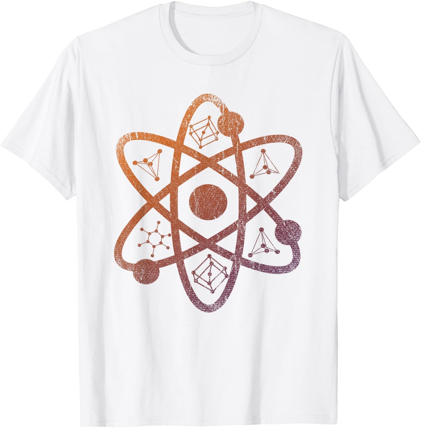 Atom Physicist Science Scientist Electrons Quantum Physics T-Shirt - T-Shirt | White