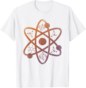 Atom Physicist Science Scientist Electrons Quantum Physics T-Shirt - T-Shirt | White