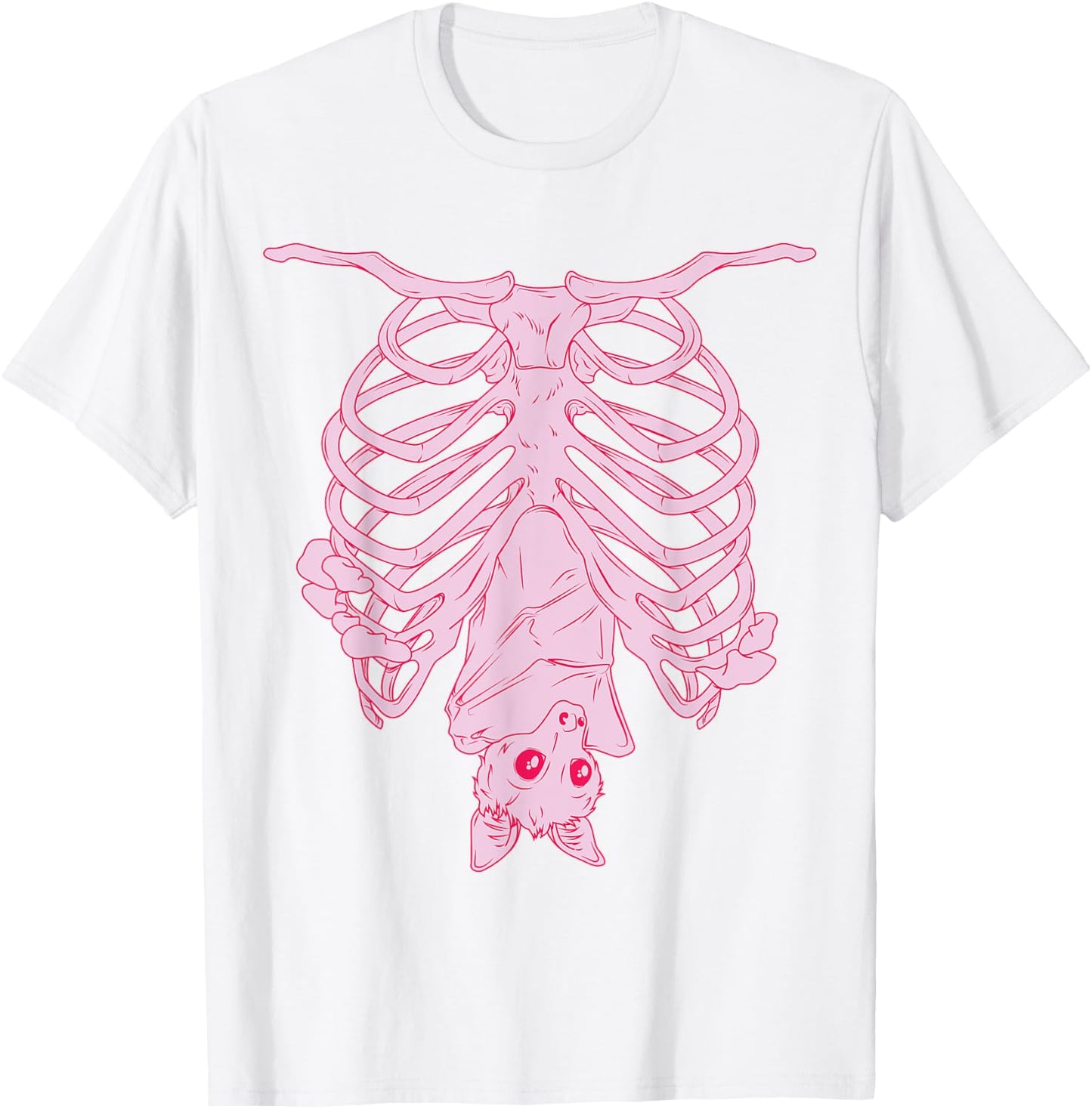 Nu Goth, Witchy Pastel Goth Aesthetic, Creepy Cute Bat T-Shirt - T-Shirt | White