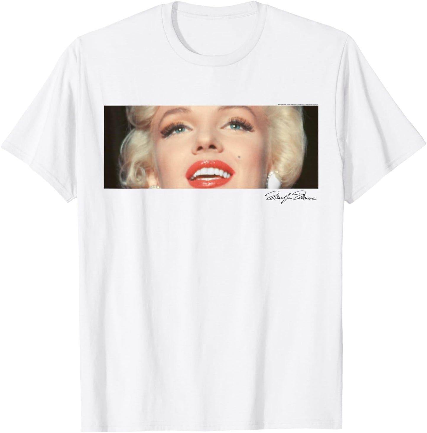 Marilyn Monroe Marilyn Gaze Autograph T-Shirt - T-Shirt | White