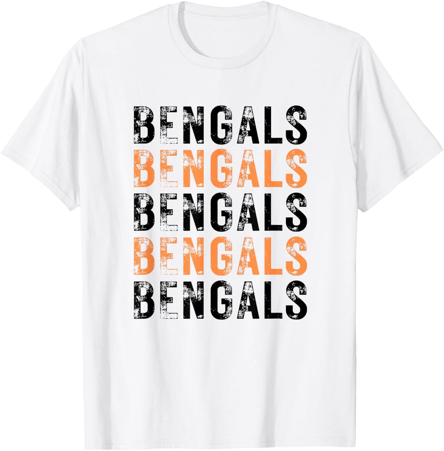 Distressed Bengals T-Shirt - T-Shirt | White