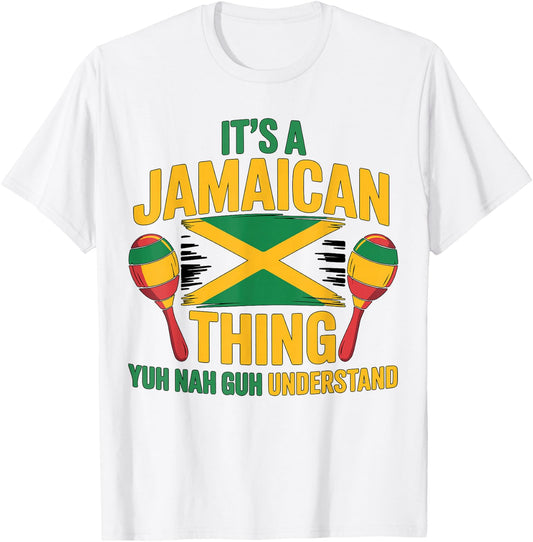 Toddler Jamaica Flag It's A Jamaican Thing Yuh Nah Guh Baby T-Shirt - T-Shirt | White