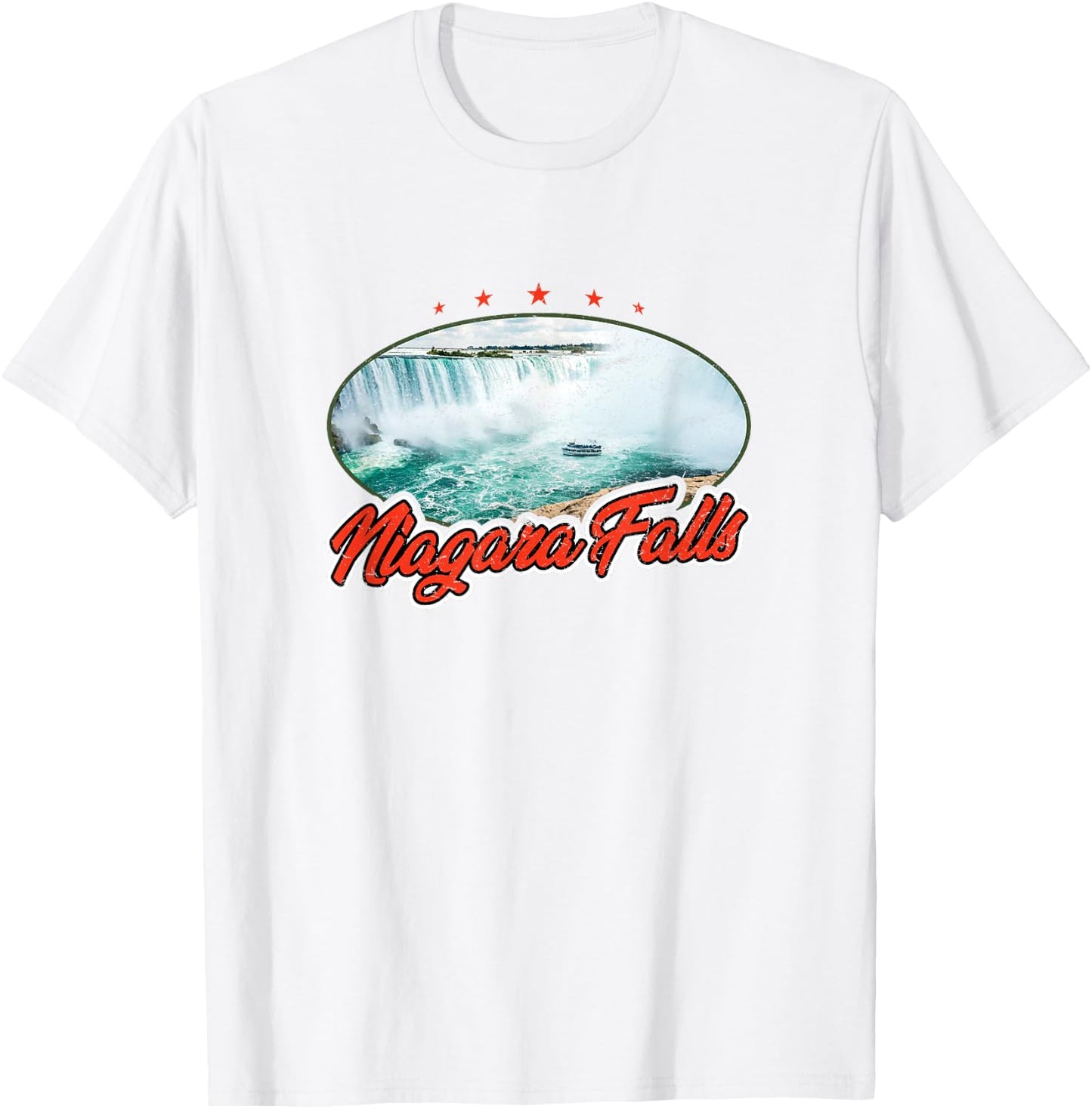 Niagara Falls Phototext T-Shirt - T-Shirt | White