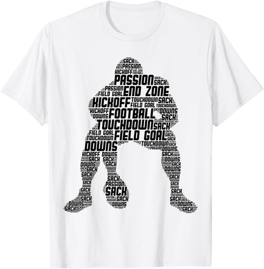 Football Lineman American Football Men Kids Boys T-Shirt - T-Shirt | White