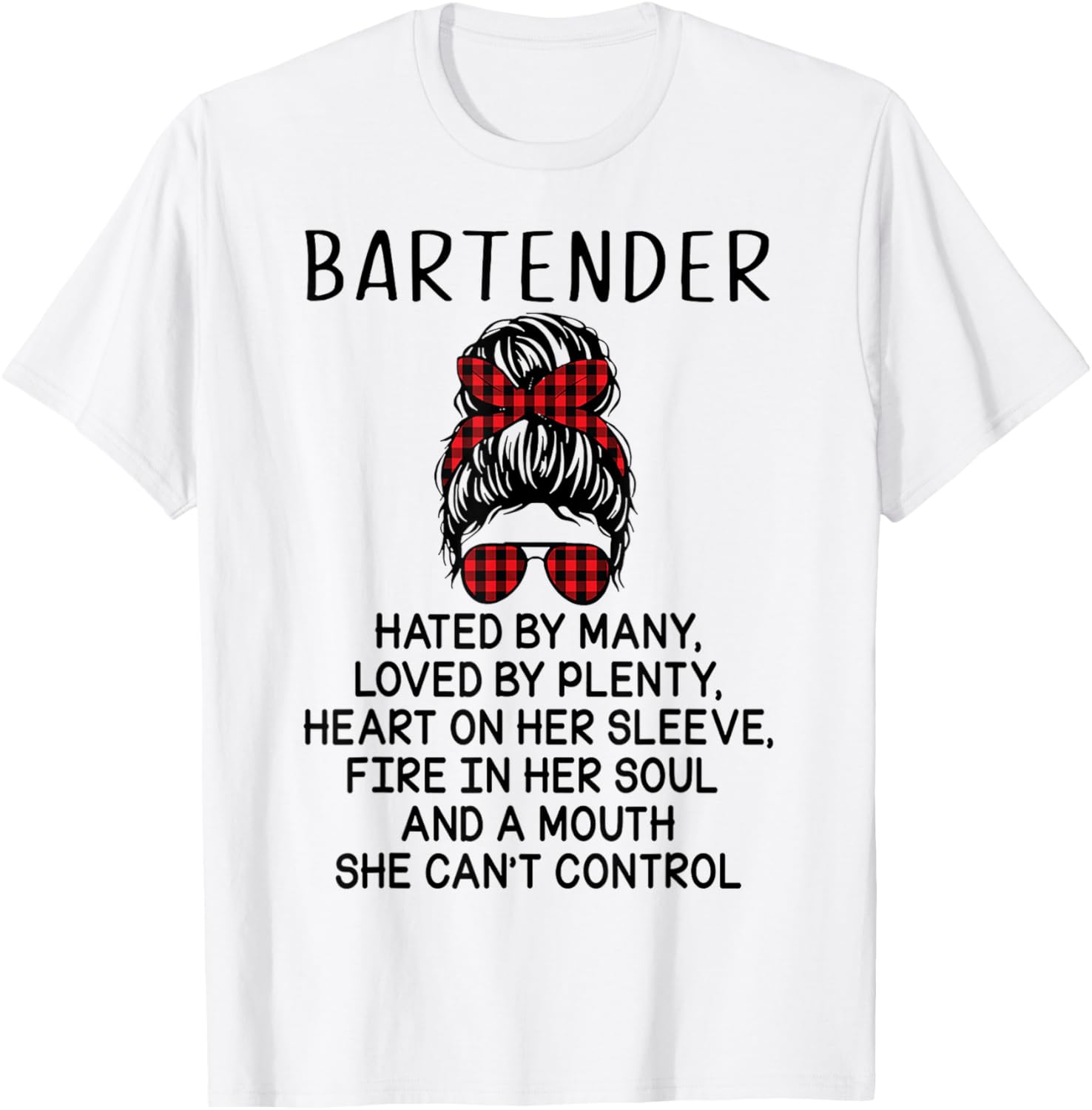 Bartender Hated By Many Loved By Plenty T-Shirt - T-Shirt | White