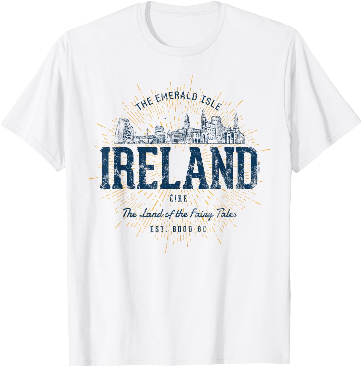 Retro Style Vintage Ireland T-Shirt - T-Shirt | White