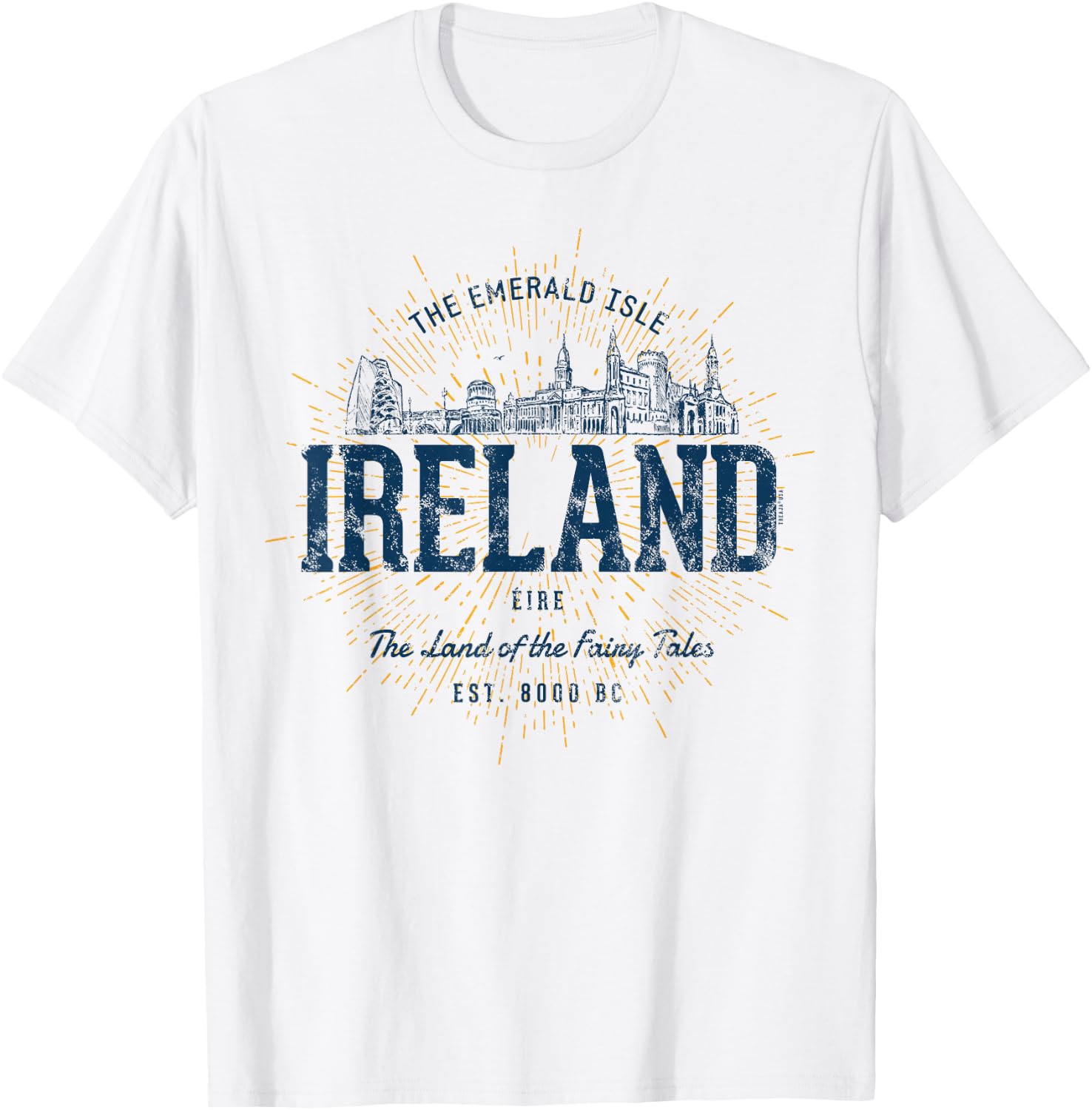 Retro Style Vintage Ireland T-Shirt - T-Shirt | White