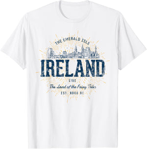 Retro Style Vintage Ireland T-Shirt - T-Shirt | White