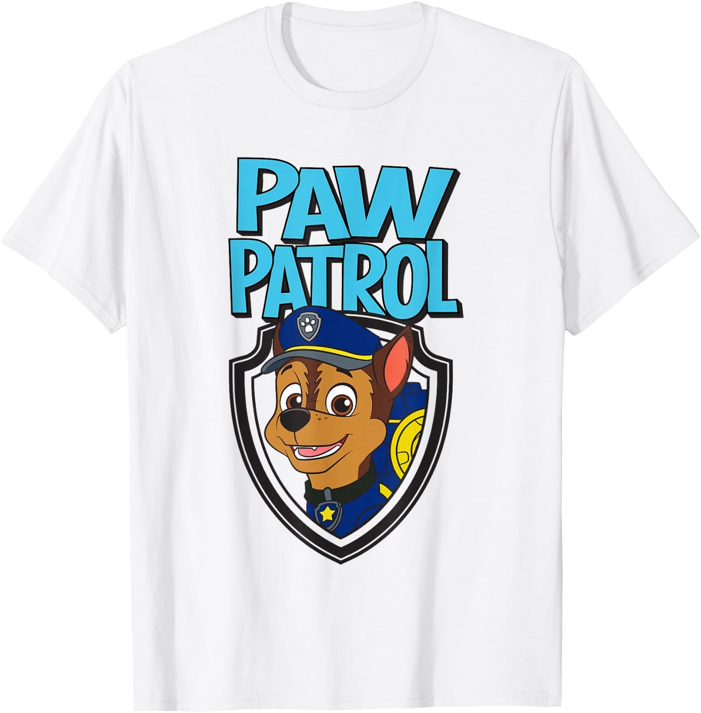 Paw Patrol Chase in Badge Nickelodeon T-Shirt - T-Shirt | White