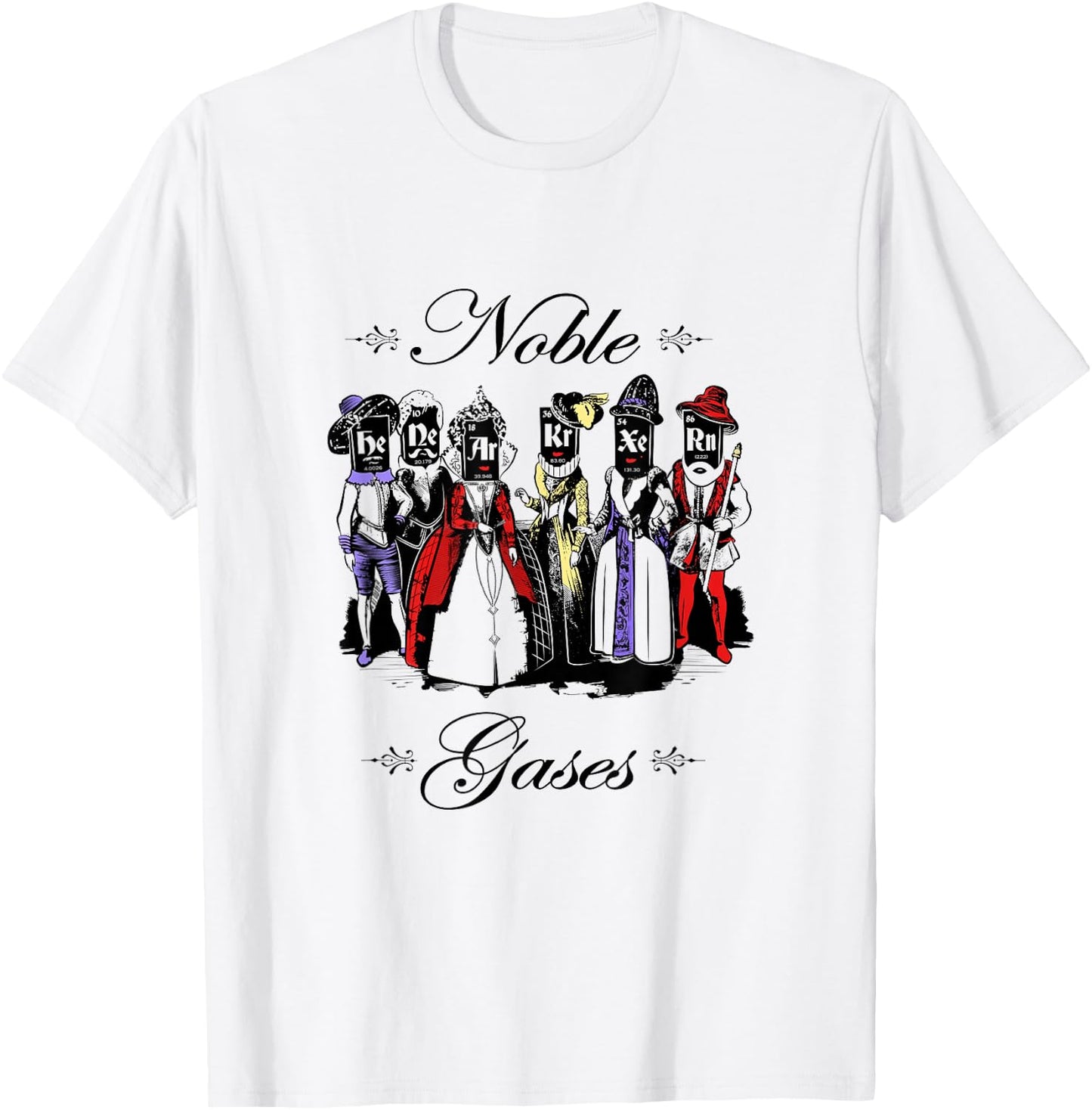 Funny Science - Noble Gases - Men & Women Science Sh T-Shirt - T-Shirt | White