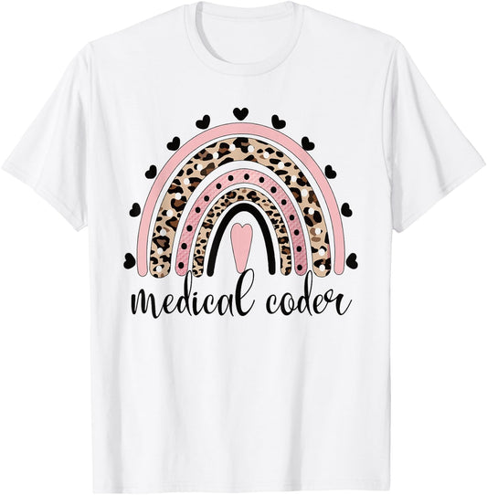 Medical Coder Rainbow Medical Coding Clinical Coder T-Shirt - T-Shirt | White