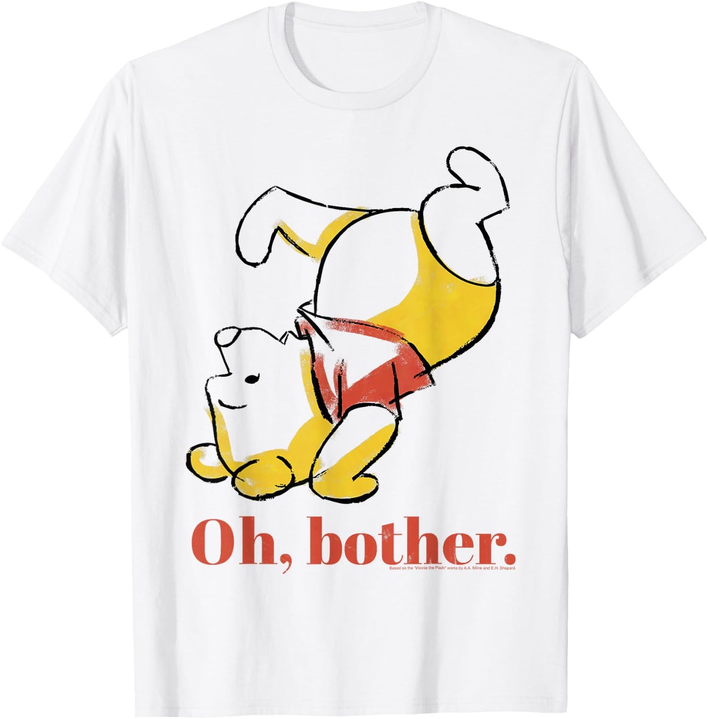 Disney Winnie The Pooh Oh Bother Sketch T-Shirt - T-Shirt | White