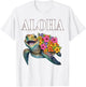 Teen Girl Hawaiian-Shirt Aloha Hawaii Women Turtle Hibiscus T-Shirt - T-Shirt | White