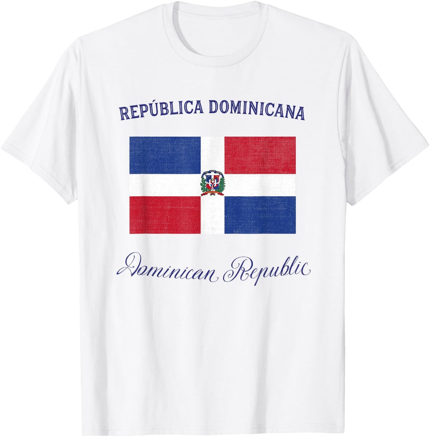 Dominican Republic Flag T-Shirt - T-Shirt | White