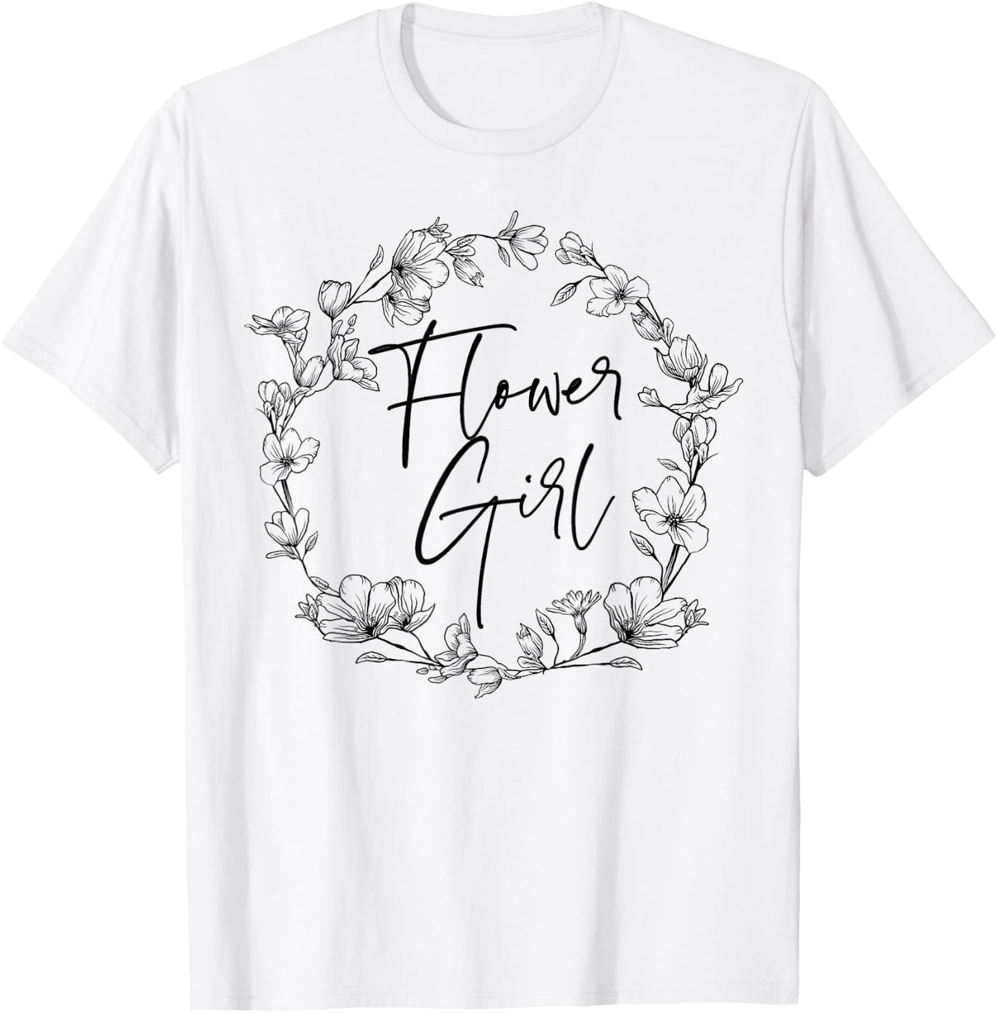 Flower Girl Matching Getting Ready for The Wedding Party T-Shirt - T-Shirt | White