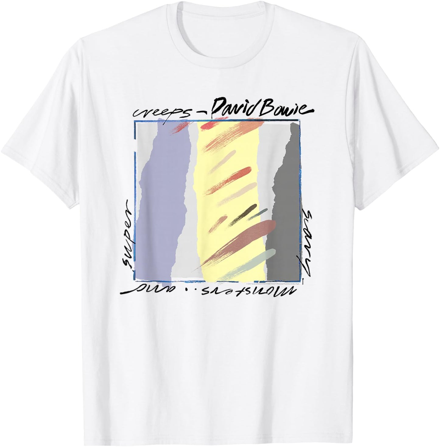 David Bowie - Scary Monsters Abstract T-Shirt - T-Shirt | White
