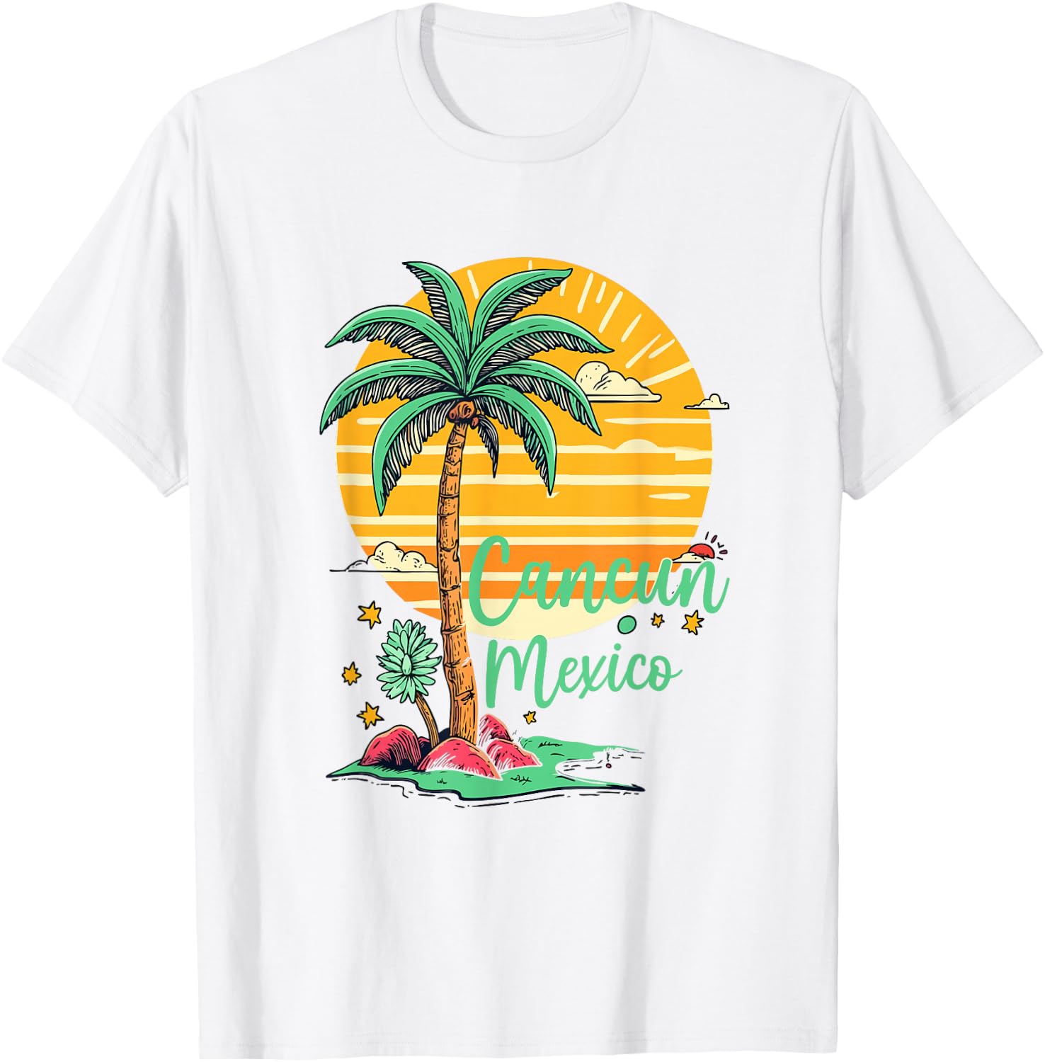 Cancun Mexico Souvenir Family Matching Vacation Men Women T-Shirt - T-Shirt | White
