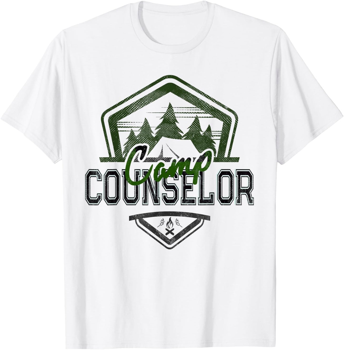 CAMP COUNSELOR Vintage Staff Campground Crew Teacher Squad T-Shirt - T-Shirt | White