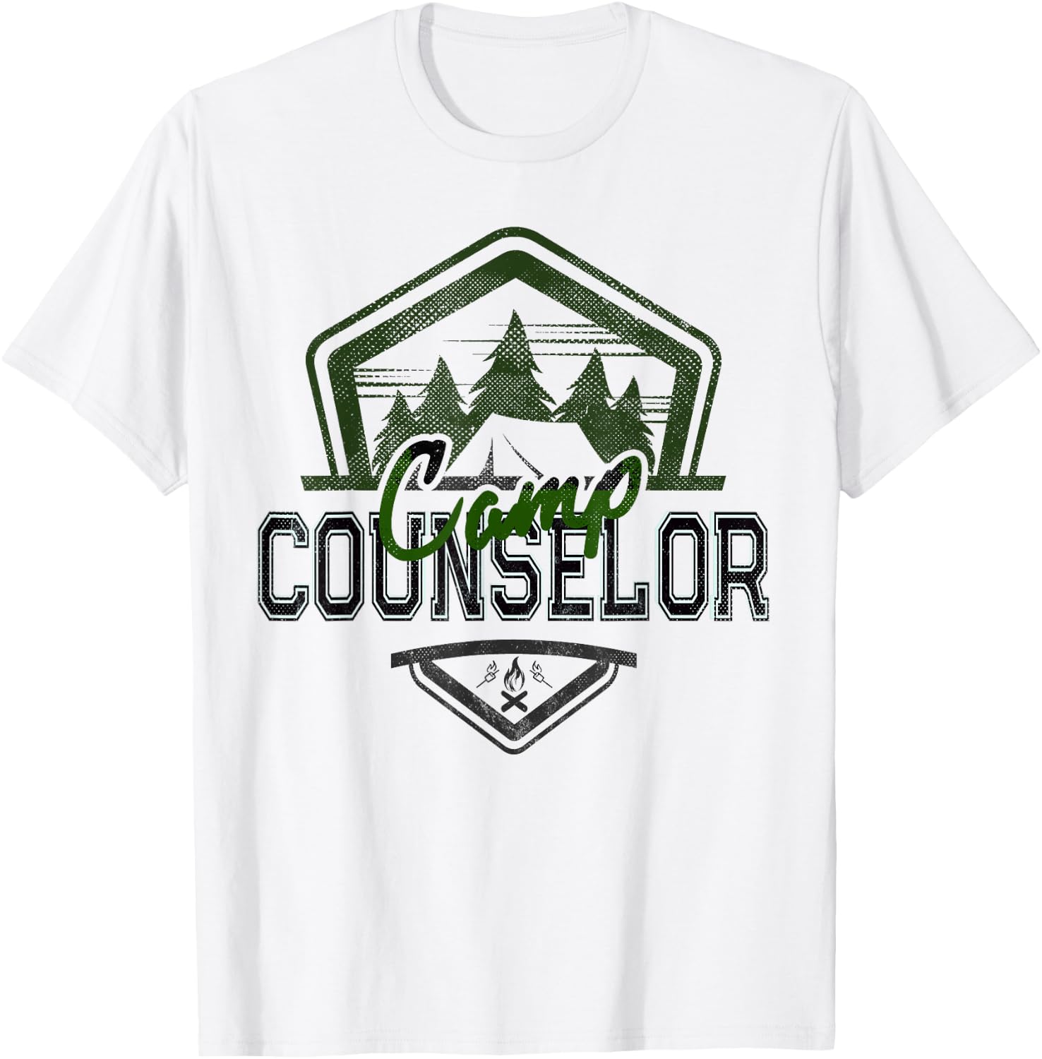 CAMP COUNSELOR Vintage Staff Campground Crew Teacher Squad T-Shirt - T-Shirt | White