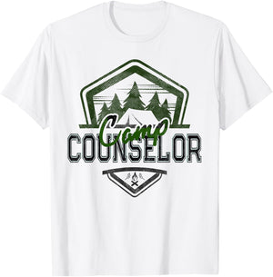 CAMP COUNSELOR Vintage Staff Campground Crew Teacher Squad T-Shirt - T-Shirt | White