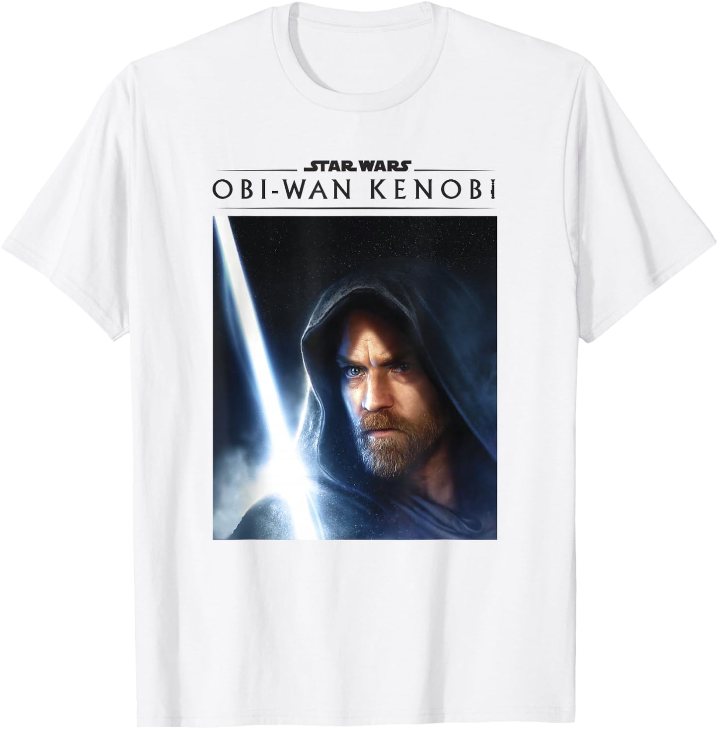 Star Wars: Obi-Wan Kenobi Big Face Lightsaber Poster T-Shirt - T-Shirt | White