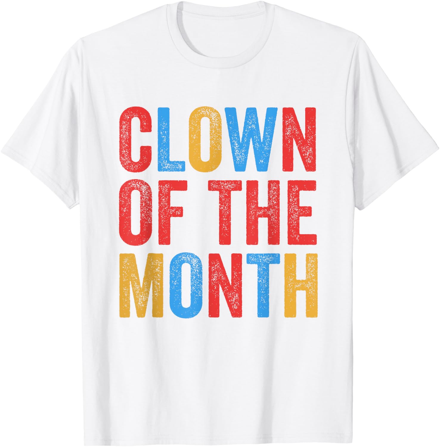 Clown Of The Month Clowncore Aesthetic Funny Circus Retro T-Shirt - T-Shirt | White