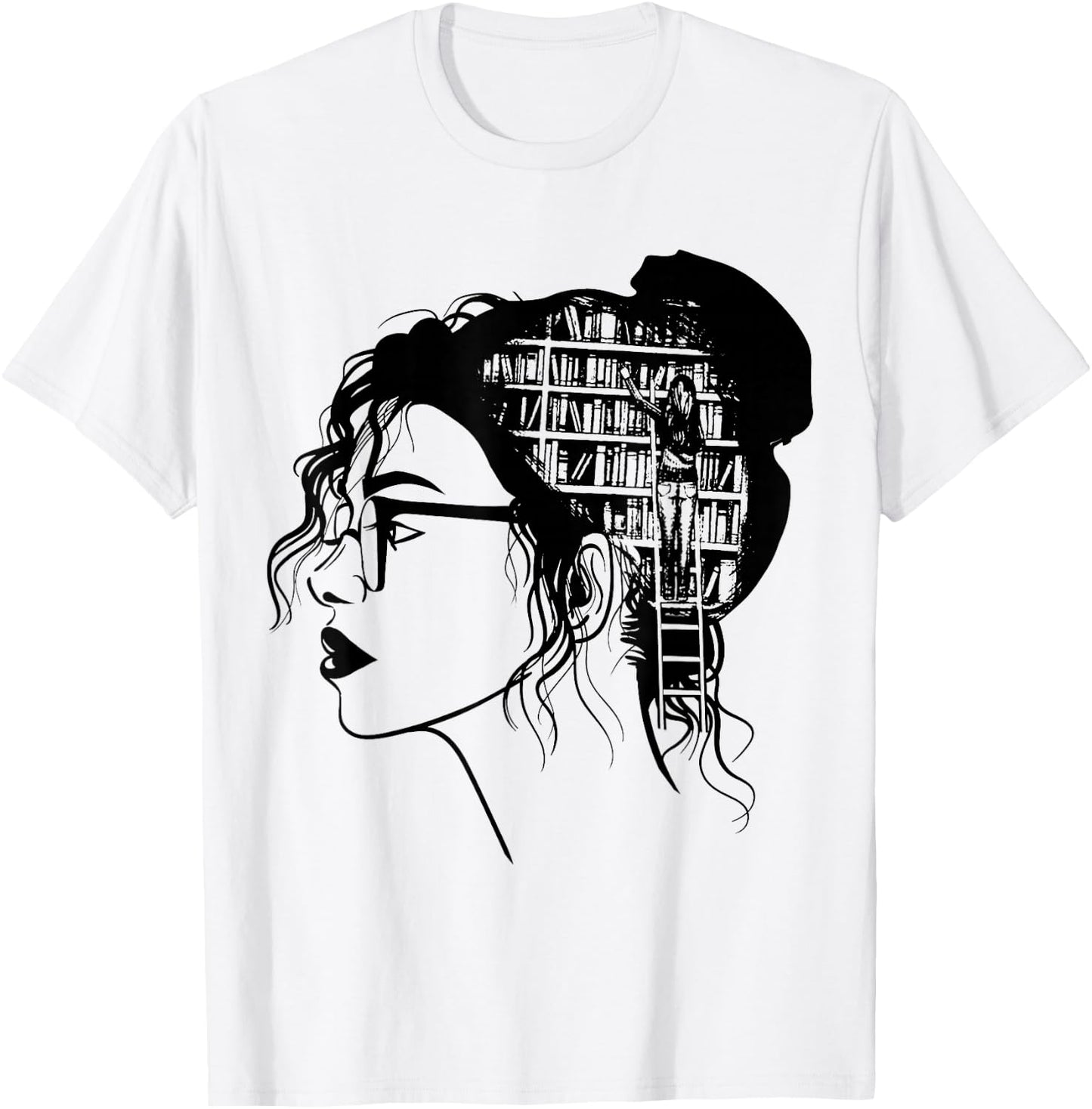 Just A Girl Who Loves Books Lady Library Women Funny Gift T-Shirt - T-Shirt | White