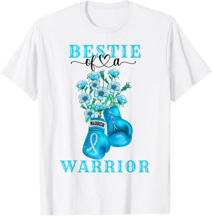 Bestie Of A Warrior Cervical Cancer Awareness Support Squad T-Shirt - T-Shirt | White