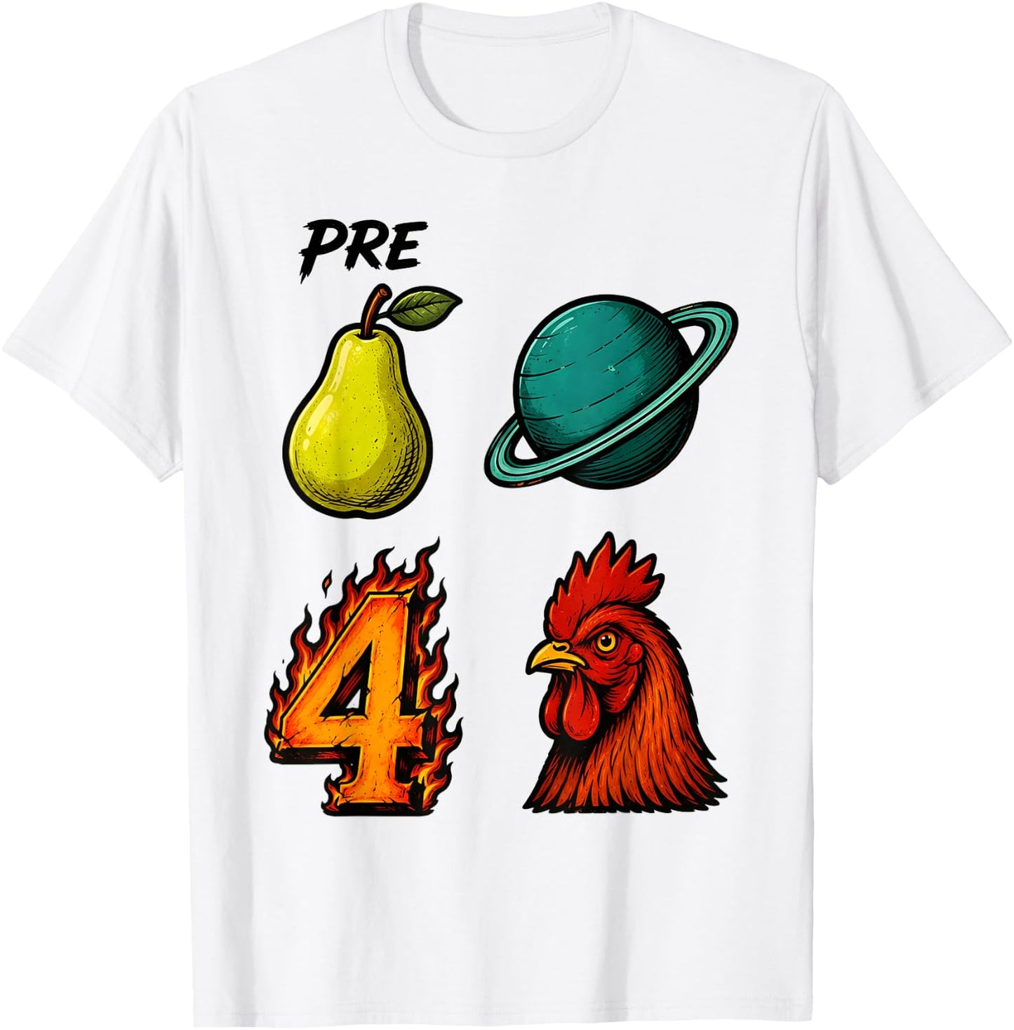 Prepare Uranus for Rooster Clever Adult Humor Design T-Shirt - T-Shirt | White