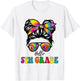 Hello 5th Grade Tie Dye Messy Bun Girl Back to School Kid T-Shirt - T-Shirt | White