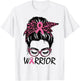 Messy Bun Breast Cancer Shirt Wear Pink Warrior T-Shirt - T-Shirt | White