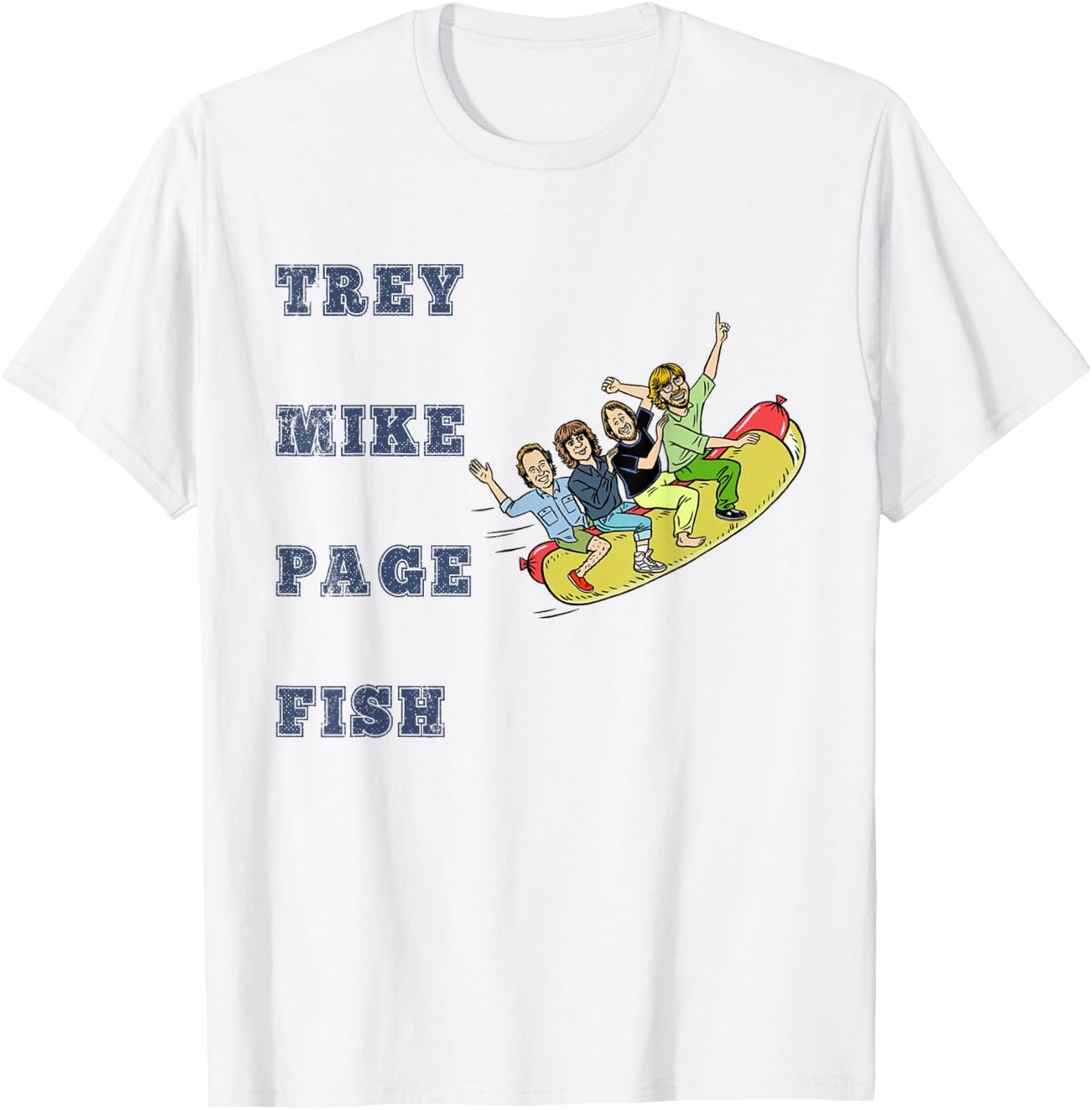 Trey Mike Page Fish Hot Dog T-Shirt - T-Shirt | White
