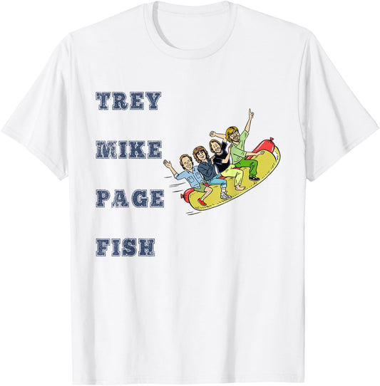 Trey Mike Page Fish Hot Dog T-Shirt - T-Shirt | White