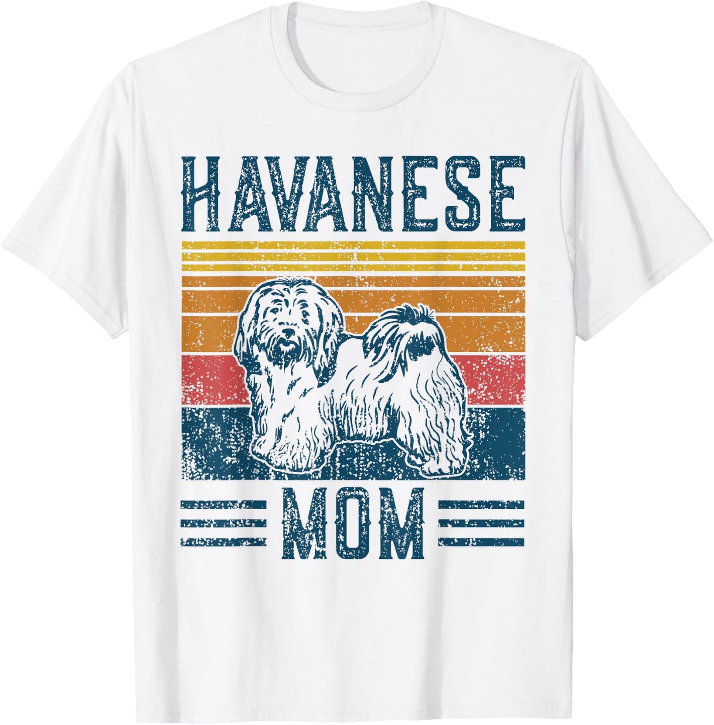 Dog Havanese Mom - Vintage Havanese Mom T-Shirt - T-Shirt | White