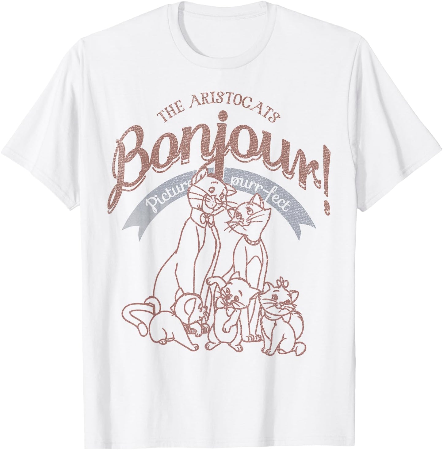 Disney The Aristocats Bojour Picture Purrfect T-Shirt - T-Shirt | White