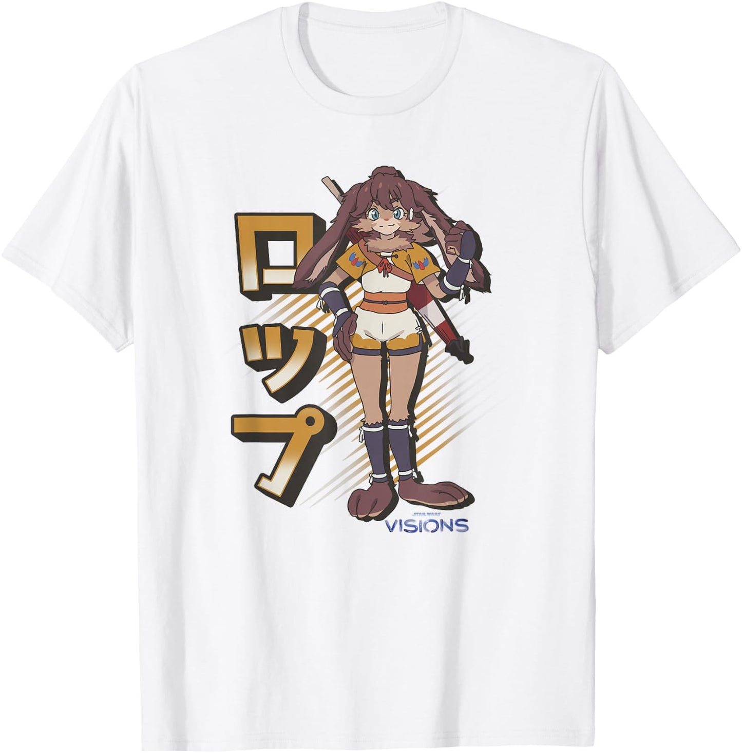 Star Wars Visions Lop And Ocho Kanji Poster T-Shirt - T-Shirt | White
