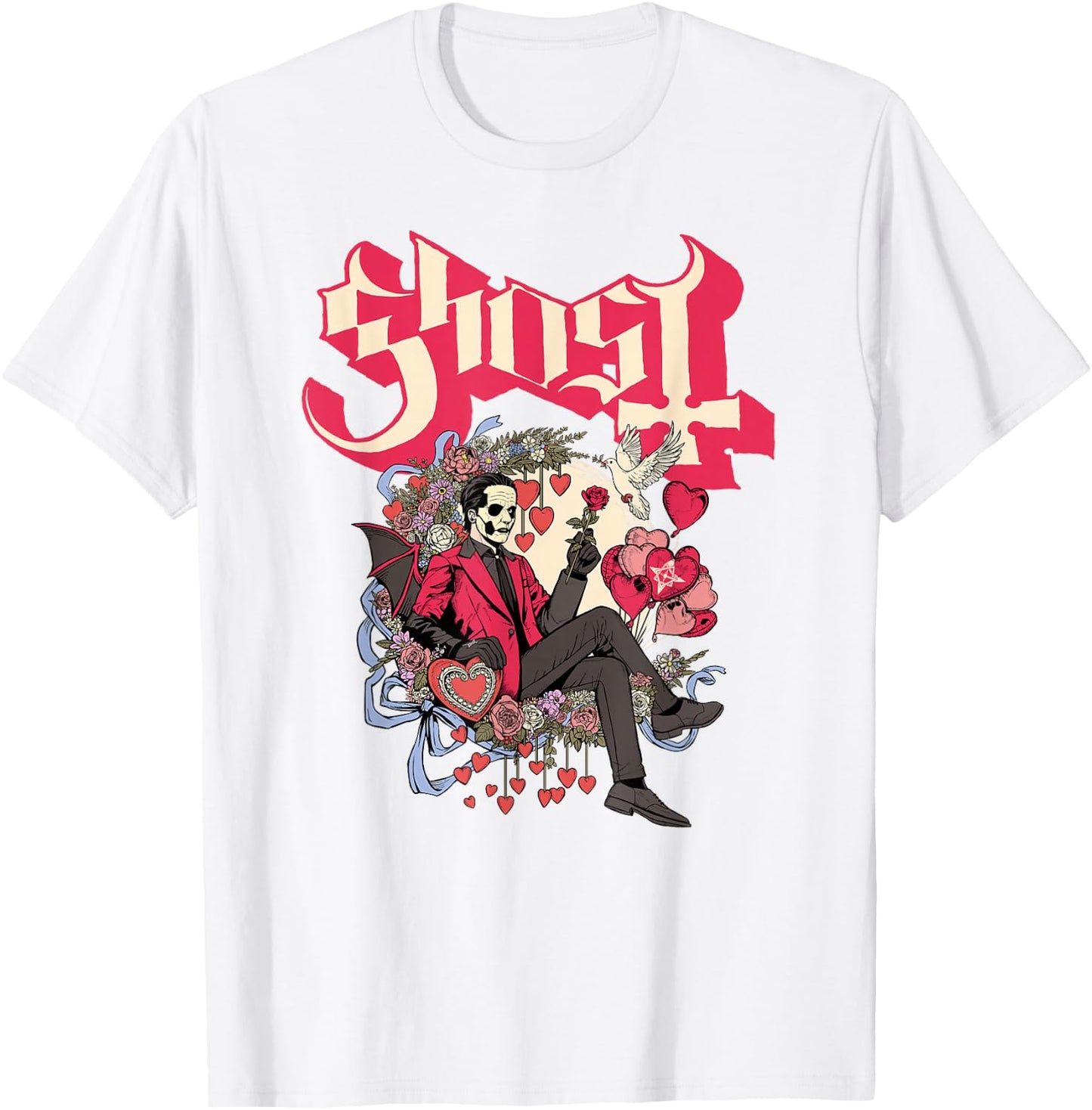 Ghost - Papa Cupid Valentine's Day T-Shirt - T-Shirt | White