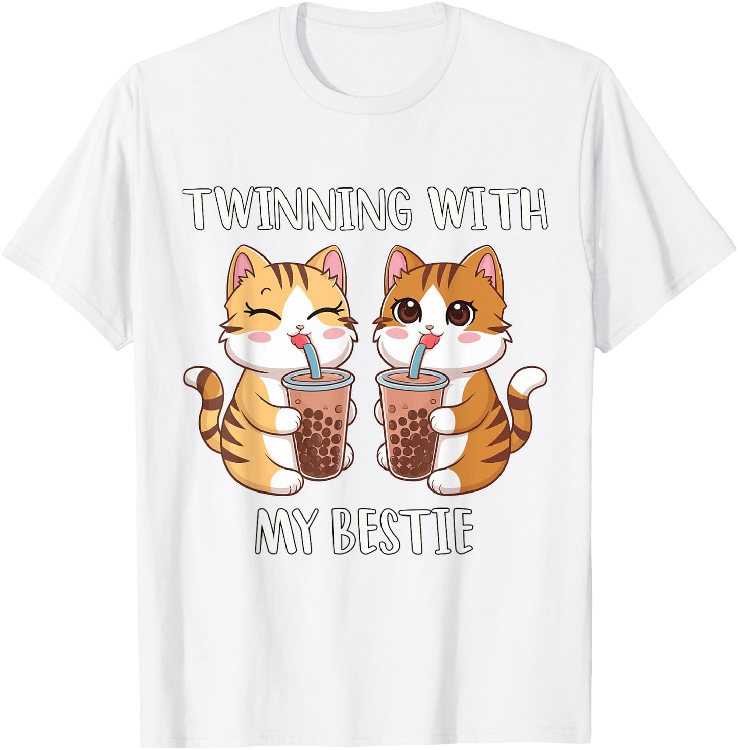 Twinning With My Bestie, Friends Spirit Week Girls Kids Day T-Shirt - T-Shirt | White