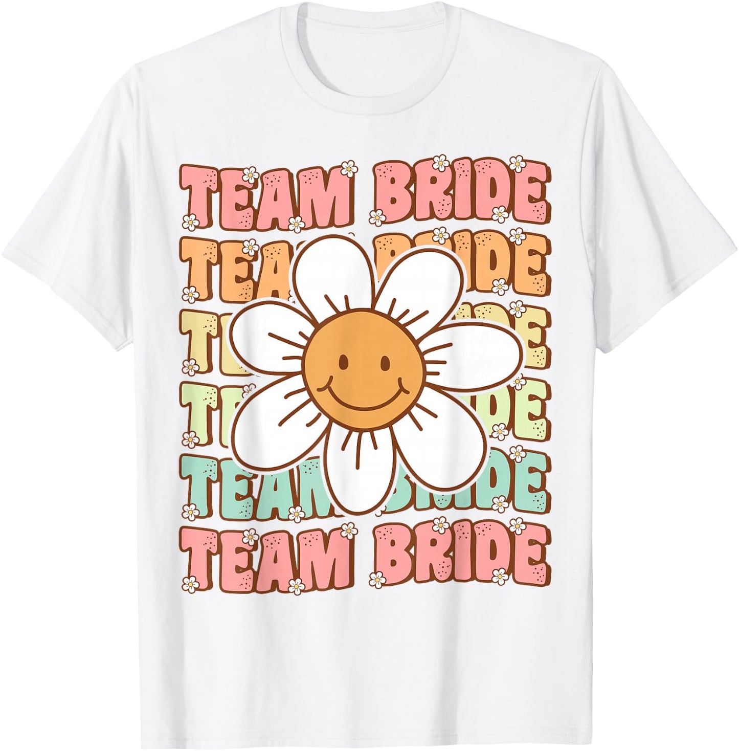 Groovy Team Bride Bridesmaid Bachelorette Party Wedding T-Shirt - T-Shirt | White