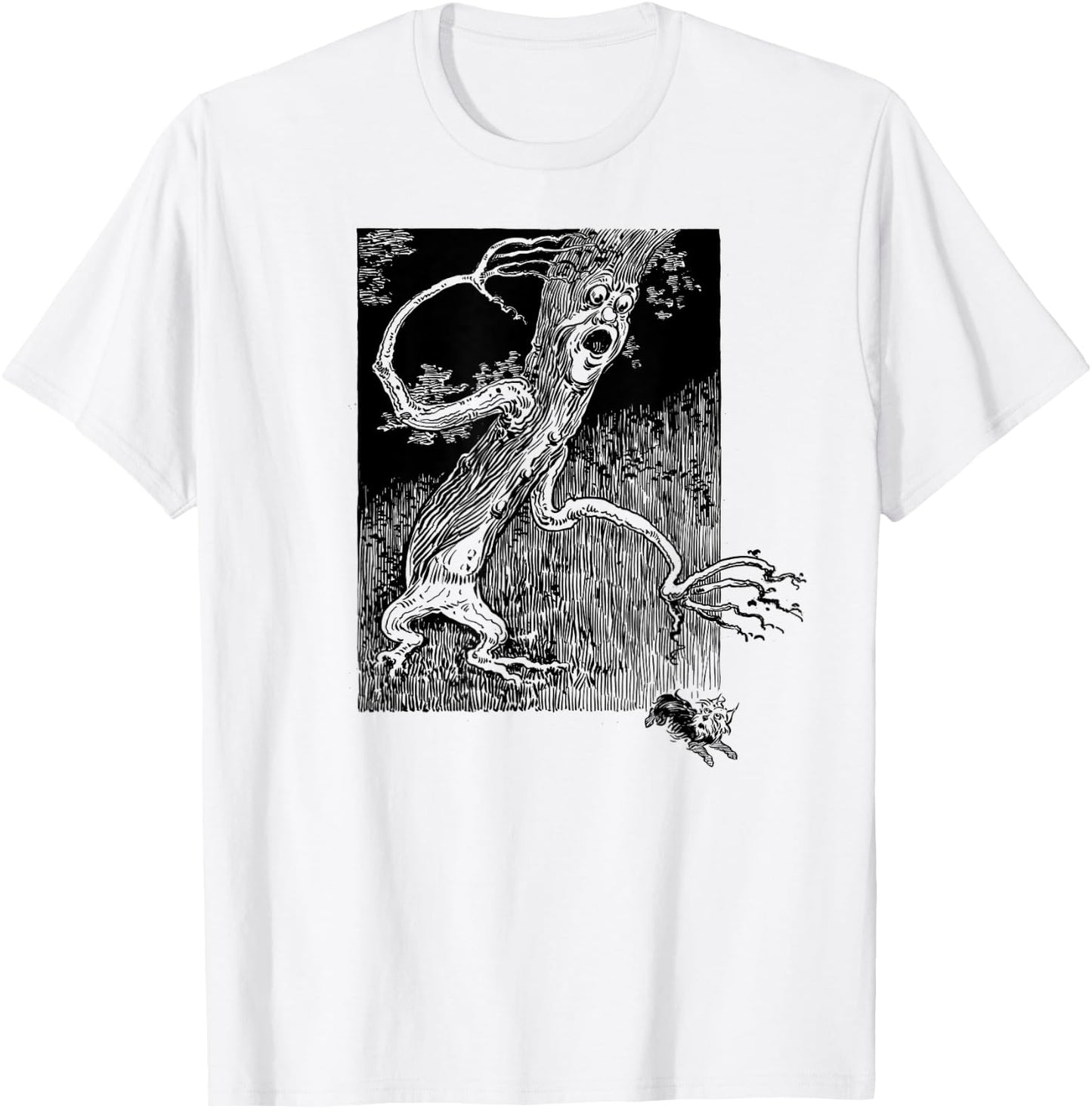 Vintage Wizard Of OZ Book Toto Dog -Fighting Tree T-Shirt - T-Shirt | White