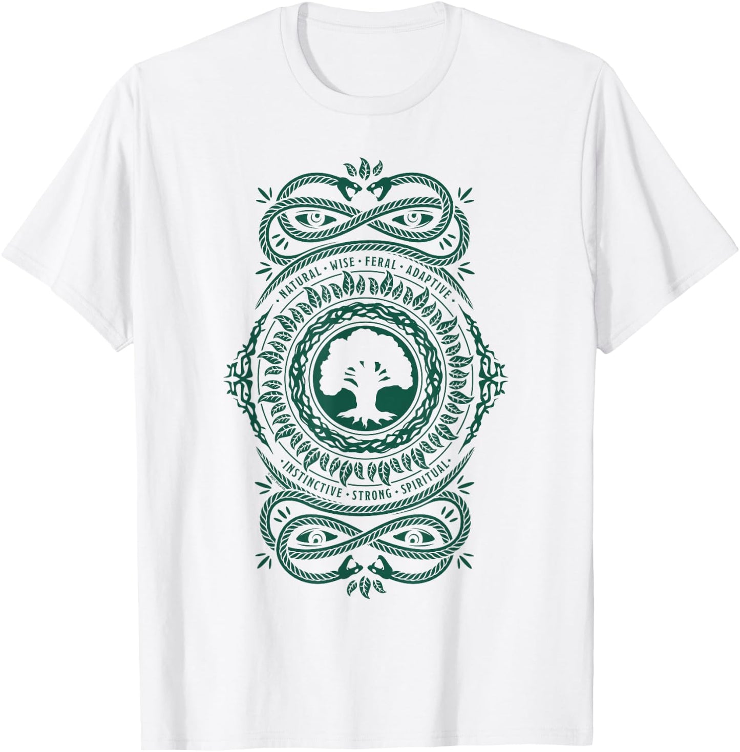 Magic: The Gathering Green Forest Mana T-Shirt - T-Shirt | White